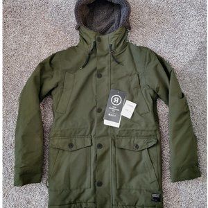 NEW $300 Ride Snowboards Baker Jacket! S or M  Green  Seam Sealed DWR Waterproof